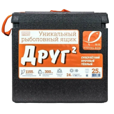Ящик рыболовный Camping World Друг-2+ 25л оригинальная система крепления, с карманом