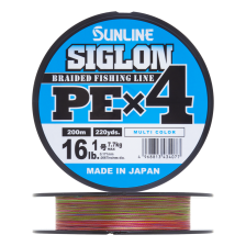 Шнур плетеный Sunline Siglon PE X4 #1,0 0,171мм 200м (multicolor)