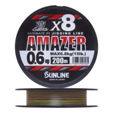 Шнур плетеный Sunline Amazer X8 #0,6 0,128мм 200м (multicolor)